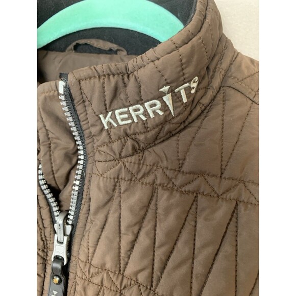 Kerrits Equestrian Brown Quilted Riding Jacket Womans Size Medium Stablemate Zip - Picture 6 of 10